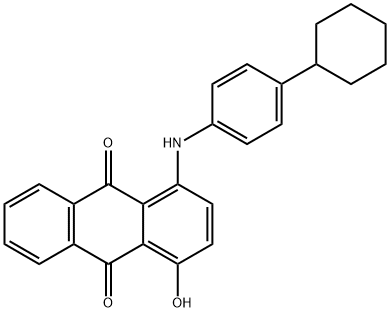 1-[(4-Cyclohexylphenyl)amino]-4-hydroxy-9,10-anthracenedione Struktur