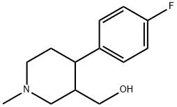 (+/-)-TRANS-4-(FLUOROPHENYL)-3-HYDROXYMETHYL-1-METHYLPIPERIDINE Struktur