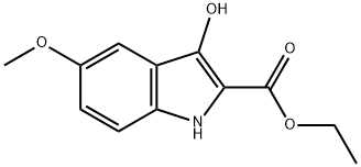 Ethyl 3-hydroxy-5-methoxy-1H-indole-2-carboxylate Struktur