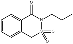 1H-2,3-Benzothiazin-4(3H)-one, 3-propyl-, 2,2-dioxide Struktur