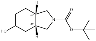 (3aR,7aS)-rel-2-Boc-5-hydroxy-octahydro-2H-Isoindole Struktur