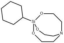 1-Cyclohexyl-2,8,9-trioxa-5-aza-1-silabicyclo[3.3.3]undecane Struktur