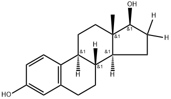 17Β-エストラジオール-16,16-D2 化學(xué)構(gòu)造式