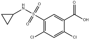 2,4-DICHLORO-5-[(CYCLOPROPYLAMINO)SULFONYL]BENZOIC ACID Struktur