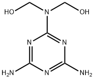 [(4,6-diamino-1,3,5-triazin-2-yl)imino]bismethanol Struktur