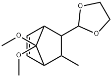 1,3-Dioxolane, 2-(7,7-dimethoxy-3-methyl-bicyclo(2.2.1)hept-5-en-2-yl) - Struktur