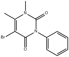 5-Bromo-1,6-dimethyl-3-phenylpyrimidine-2,4(1H,3H)-dione Struktur