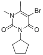 5-Bromo-3-cyclopentyl-1,6-dimethylpyrimidine-2,4(1H,3H)-dione Struktur