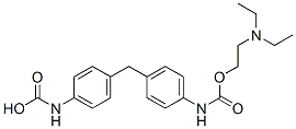 [Methylenebis(4,1-phenylene)]bis[carbamic acid 2-(diethylamino)ethyl] ester Struktur