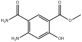 Benzoic acid, 4-amino-5-(aminocarbonyl)-2-hydroxy-, methyl ester (9CI) Struktur