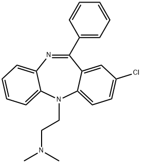 2-Chloro-5-[2-(dimethylamino)ethyl]-11-phenyl-5H-dibenzo[b,e][1,4]diazepine Struktur