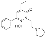 4-Ethyl-6-phenyl-2-(2-pyrrolidinoethyl)-3(2H)-pyridazinone hydrochlori de Struktur