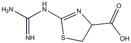 2-Thiazoline-4-carboxylicacid,2-guanidino-,L-(-)-(8CI) Struktur