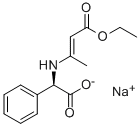 sodium (R)-[(3-ethoxy-1-methyl-3-oxoprop-1-enyl)amino]phenylacetate  Struktur