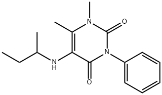 5-(sec-Butylamino)-1,6-dimethyl-3-phenylpyrimidine-2,4(1H,3H)-dione Struktur