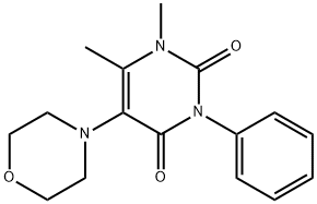 1,6-Dimethyl-5-morpholino-3-phenylpyrimidine-2,4(1H,3H)-dione Struktur