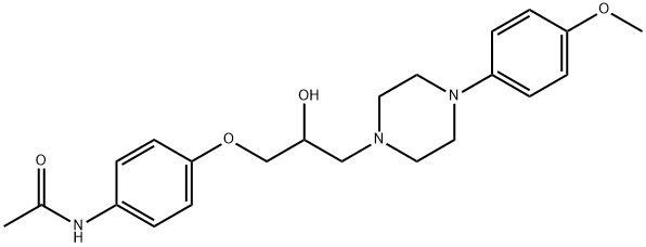 N-[4-[2-hydroxy-3-[4-(4-methoxyphenyl)piperazin-1-yl]propoxy]phenyl]ac etamide Struktur