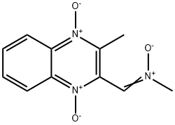 alpha-(1,4-dioxido-3-methylquinoxalin-2-yl)-N-methylnitrone Struktur