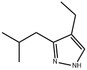 1H-Pyrazole,  4-ethyl-3-(2-methylpropyl)- Struktur