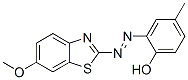 2-[(6-Methoxy-2-benzothiazolyl)azo]-4-methylphenol Struktur