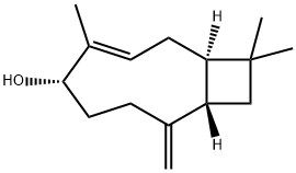 [1R-(1R*,3E,5S*,9S*)]-4,11,11-trimethyl-6-methylenebicyclo[7.2.0]undec-3-en-5-ol Struktur