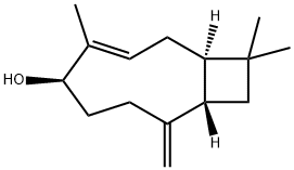 [1R-(1R*,3E,5R*,9S*)]-4,11,11-trimethyl-8-methylenebicyclo[7.2.0]undec-3-en-5-ol Struktur