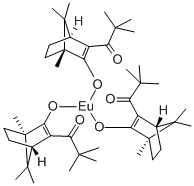 tris[3-pivaloylbornane-2-onato-O,O']europium Struktur