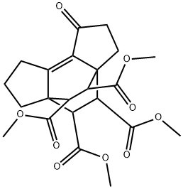 1,2,3,4,5,6,7,8-Octahydro-1-oxo-3a,5a-ethano-as-indacene-4,5,9,10-tetracarboxylic acid tetramethyl ester Struktur