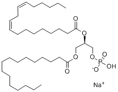 1-PALMITOYL-2-LINOLEOYL-SN-GLYCERO-3-PHOSPHATE (MONOSODIUM SALT) Struktur