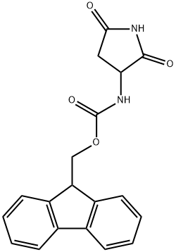 Carbamic acid, (2,5-dioxo-3-pyrrolidinyl)-, 9H-fluoren-9-ylmethyl ester (9CI) Struktur