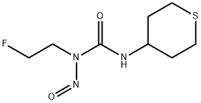 1-(2-Fluoroethyl)-1-nitroso-3-(tetrahydro-2H-thiopyran-4-yl)urea Struktur