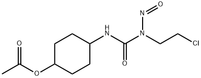 3-[4-(Acetyloxy)cyclohexyl]-1-(2-chloroethyl)-1-nitrosourea Struktur