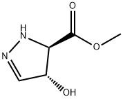 1H-Pyrazole-5-carboxylicacid,4,5-dihydro-4-hydroxy-,methylester,(4S,5R)- Struktur