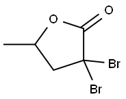 3,3-dibromodihydro-5-methylfuran-2(3H)-one Struktur