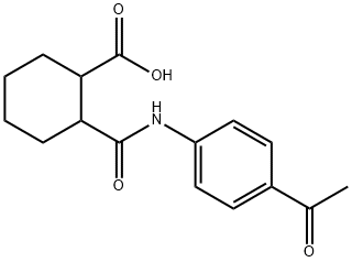 2-{[(4-ACETYLPHENYL)AMINO]CARBONYL}CYCLOHEXANECARBOXYLIC ACID Struktur