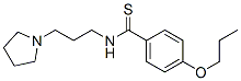 p-Propoxy-N-[3-(1-pyrrolidinyl)propyl]thiobenzamide Struktur