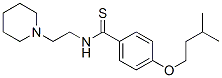 p-(Isopentyloxy)-N-(2-piperidinoethyl)thiobenzamide Struktur