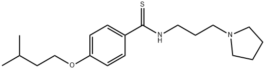 p-(Isopentyloxy)-N-[3-(1-pyrrolidinyl)propyl]thiobenzamide Struktur