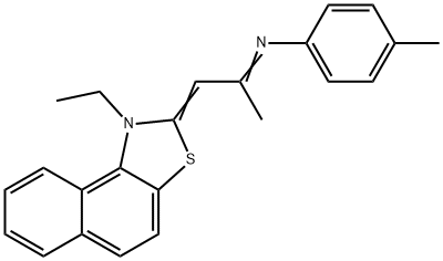 N-[2-(1-Ethylnaphtho[1,2-d]thiazol-2(1H)-ylidene)-1-methylethylidene]-4-methylbenzenamine Struktur