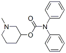 (1-methyl-3-piperidyl) N,N-diphenylcarbamate Struktur