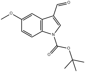 5-METHOXY-3-FORMYLINDOLE-1-CARBOXYLIC ACID TERT-BUTYL ESTER Struktur