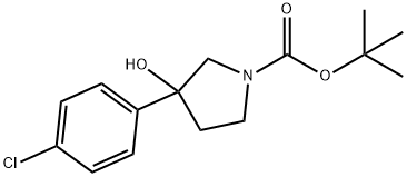 1-BOC-3-(4-CHLOROPHENYL)-3-HYDROXYPYRROLIDINE Struktur