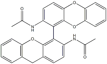 N,N'-(9,9',10,10'-tetrahydro-9,9',10',10'-tetraoxo[1,1'-bianthracene]-2,2'-diyl)bisacetamide Struktur