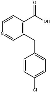 3-[(4-CHLOROPHENYL)METHYL]-PYRIDINE-4-CARBOXYLIC ACID Struktur