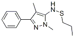 1-Methyl-3-phenyl-4-(1'-methyl)propylthio-5-aminopyrazole Struktur