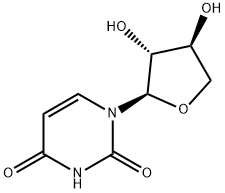 2,4(1H,3H)-Pyrimidinedione, 1-[(2R,3R,4S)-tetrahydro-3,4-dihydroxy-2-furanyl]- (9CI) Struktur