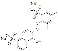 disodium 6-[(2,4-dimethyl-6-sulphonatophenyl)azo]-5-hydroxynaphthalene-1-sulphonate Struktur