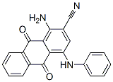 1-amino-4-anilino-9,10-dihydro-9,10-dioxoanthracene-2-carbonitrile Struktur