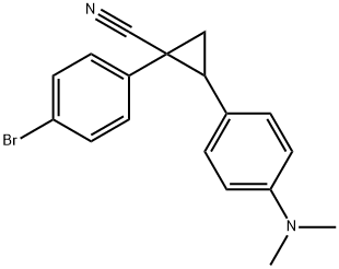 1-(4-Bromophenyl)-2-[4-(dimethylamino)phenyl]-1-cyclopropanecarbonitrile Struktur