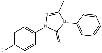 1-(p-Chlorophenyl)-3-methyl-4-phenyl-1H-1,2,4-triazol-5(4H)-one Struktur